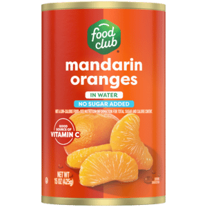 Food Club No Sugar Added Mandarin Oranges in Water 15 oz