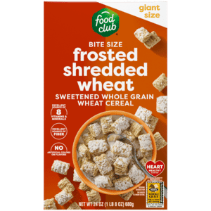 Food Club Frosted Shredded Wheat Bite Size Cereal Giant Size 24 oz