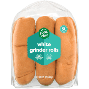 Food Club White Grinder Rolls 6 Rolls