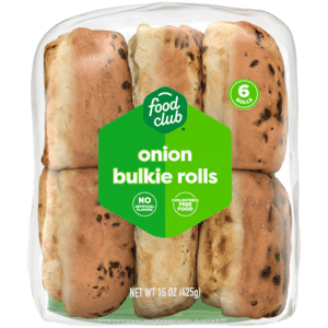 Food Club Onion Bulkie Rolls 6 Rolls