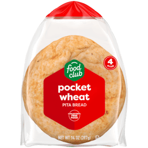 Food Club Pocket Wheat Pita Bread 4 Each