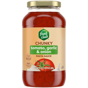 Food Club Chunky Tomato  Garlic & Onion Pasta Sauce 24 oz
