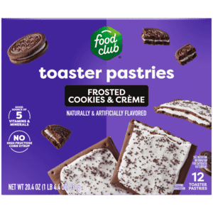 Food Club Frosted Cookies & Creme Toaster Pastries 12 Each