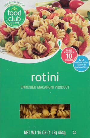 Food Club Rotini 16 oz