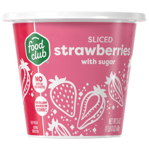 Food Club Sliced Strawberries with Sugar 24 oz