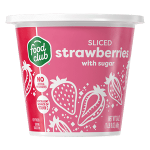 Food Club Sliced Strawberries with Sugar 24 oz