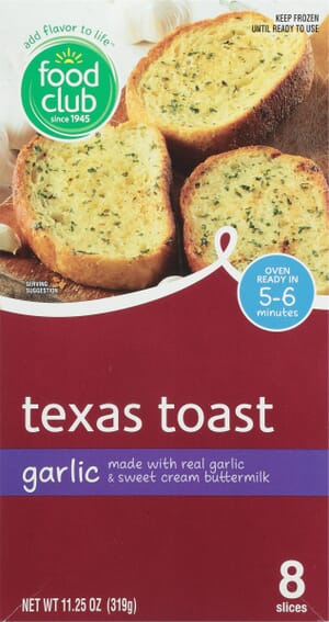 Food Club Garlic Texas Toast 8 ea