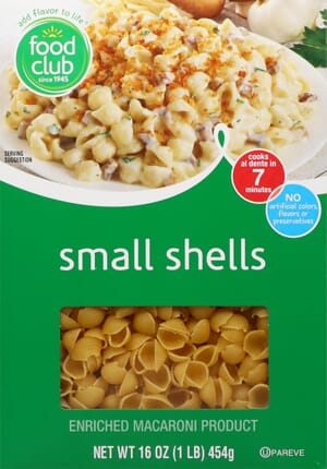 Food Club Small Shells 16 oz