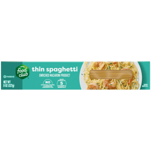 Food Club Thin Spaghetti 8 oz