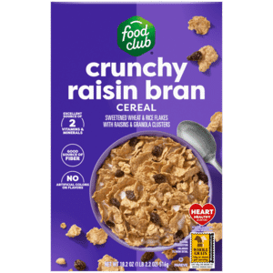 Food Club Crunchy Raisin Bran Cereal 18.2 oz