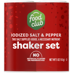 Food Club Iodized Salt & Pepper Shaker Set 5 oz