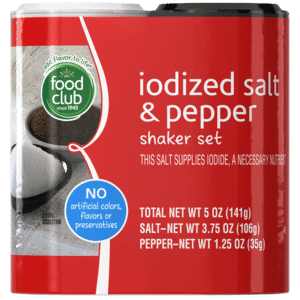 Food Club Iodized Salt & Pepper Shaker Set 1 ea