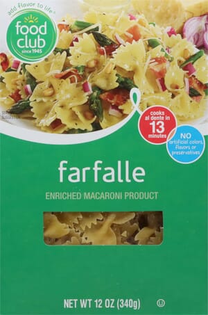 Food Club Farfalle 12 oz