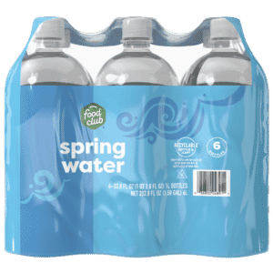 Food Club Spring Water 6 – 33.8 fl oz Bottles