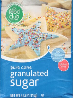 Food Club Pure Cane Granulated Sugar 4 lb