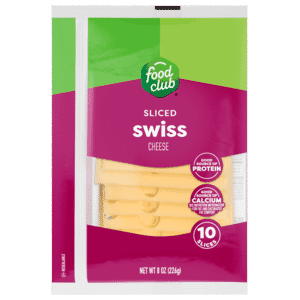 Food Club Sliced Swiss Cheese 10 ea