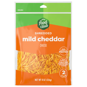 Food Club Mild Cheddar Shredded Cheese 8 oz