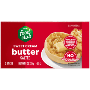Food Club Sweet Cream Salted Butter 2 Each