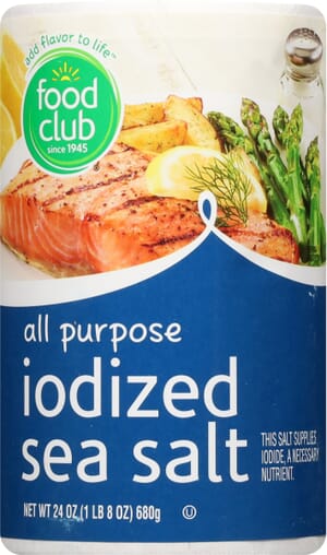 Food Club All Purpose Iodized Sea Salt 24 oz