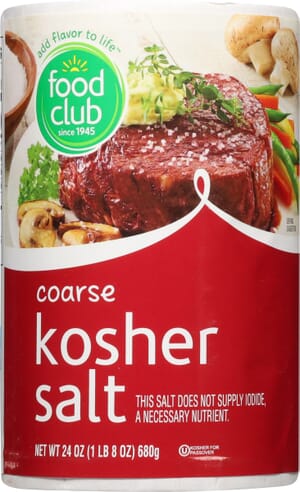 Food Club Coarse Kosher Salt 24 oz