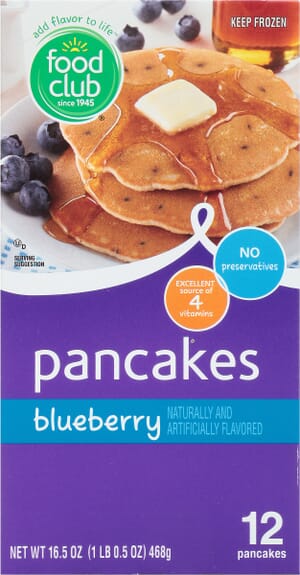 Food Club Blueberry Pancakes 12 ea