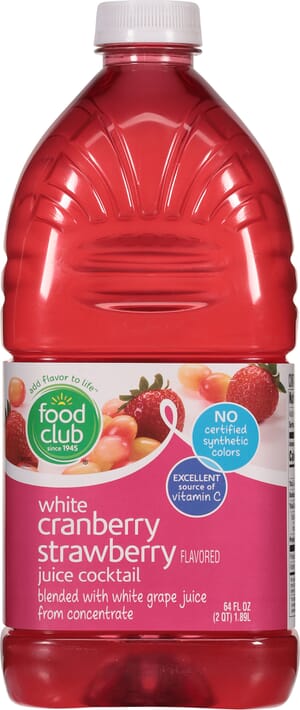 Food Club White Cranberry Strawberry Flavored Juice Cocktail 64 fl oz