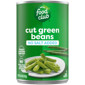 Food Club No Salt Added Cut Green Beans 14.5 oz