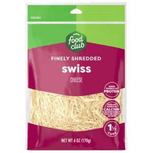 Food Club Swiss Finely Shredded Cheese 6 oz