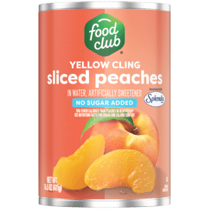Food Club No Sugar Added Yellow Cling Sliced Peaches 14.5 oz