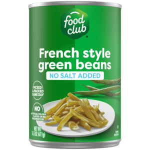 Food Club No Salt Added French Style Green Beans 14.5 oz