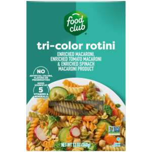 Food Club Tri-Color Rotini 12 oz