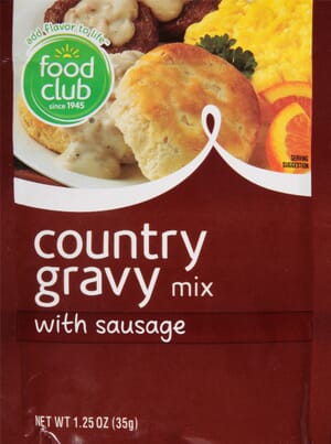 Food Club Country Gravy Mix with Sausage 1.25 oz