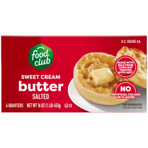 Food Club Sweet Cream Salted Butter 4 Each