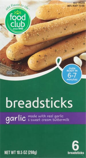 Food Club Garlic Breadsticks 6 ea