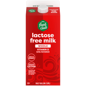 Food Club Lactose Free Whole Milk 0.5 gal