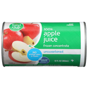 100% Unsweetened Apple Juice Frozen Concentrate