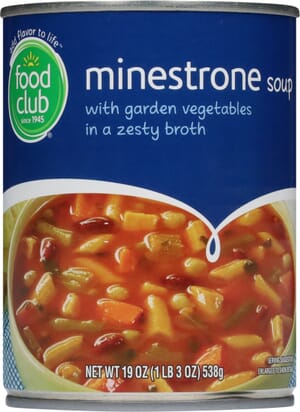 Food Club Minestrone Soup 19 oz