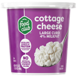 Food Club 4% Milkfat Large Curd Cottage Cheese 24 oz