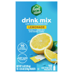 Food Club Low Calorie Lemonade Drink Mix 10 – 0.14 oz Packs