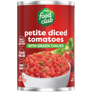 Food Club Petite Diced Tomatoes with Green Chilies 14.5 oz