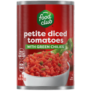 Food Club Petite Diced Tomatoes with Green Chilies 14.5 oz