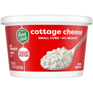 Food Club Small Curd 4% Milkfat Cottage Cheese 16 oz