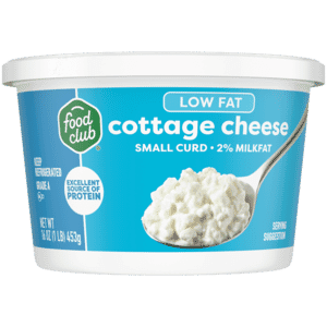 Food Club Low Fat Small Curd 2% Milkfat Cottage Cheese 16 oz