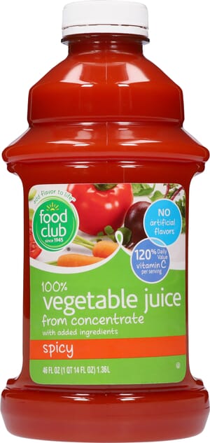 Food Club Spicy 100% Vegetable Juice 46 fl oz