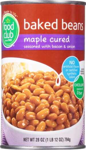 Food Club Maple Cured Baked Beans 28 oz