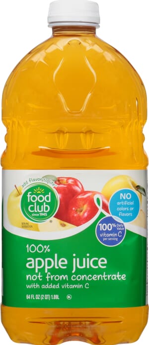 Food Club 100% Apple Juice 64 oz