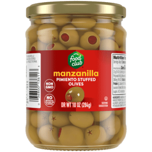 Food Club Manzanilla Pimiento Stuffed Olives 10 oz