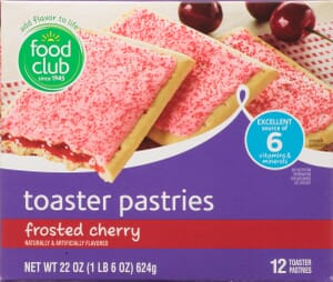 Food Club Frosted Cherry Toaster Pastries 12 ea