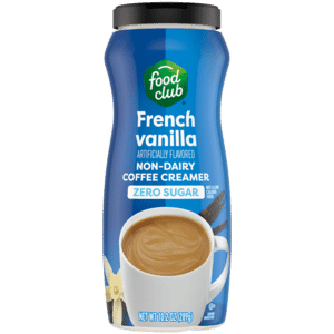 Food Club Zero Sugar Non-Dairy French Vanilla Coffee Creamer 10.2 oz