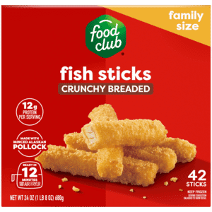 Food Club Crunchy Breaded Fish Sticks Family Size 42 Sticks